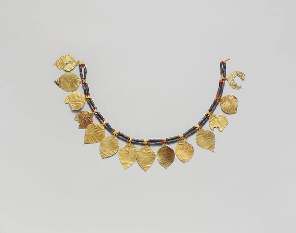 Headdress, c. 2600-2500 BC (gold, lapis lazuli and carnelian)