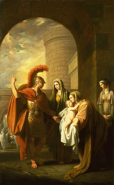 Hector Taking Leave of Andromache, 1769 (oil on board)