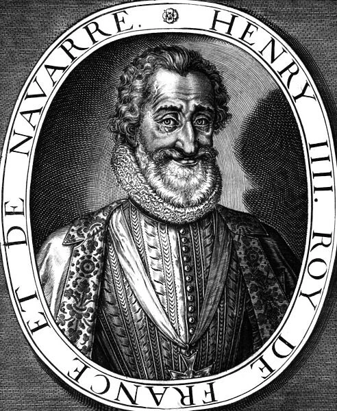 Henri IV (1553-1610) French king in 1589-1610, engraving by Leonard Gaultier and N. de Mathoniere, 1610