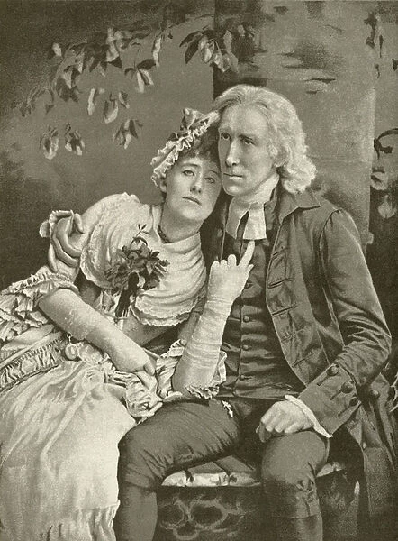 Henry Irving as The Vicar and Ellen Terry as Olivia (gravure)