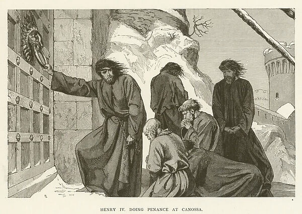Henry IV doing Penance at Canossa (engraving)