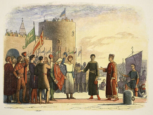 Henry at Waterford, Ireland, 18 October 1172, from A Chronicle of England BC 55 to AD