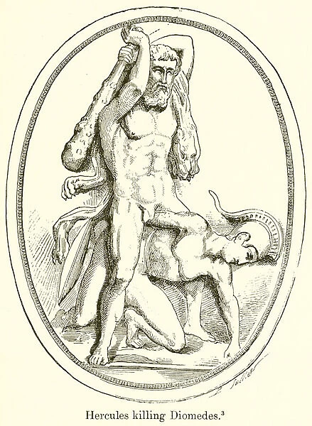 Hercules killing Diomedes (engraving)