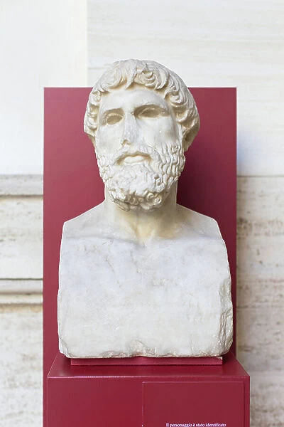 Herm of Pittacus, 2nd century AD, copy of an original portrait statue of the 4th century BC (marble)