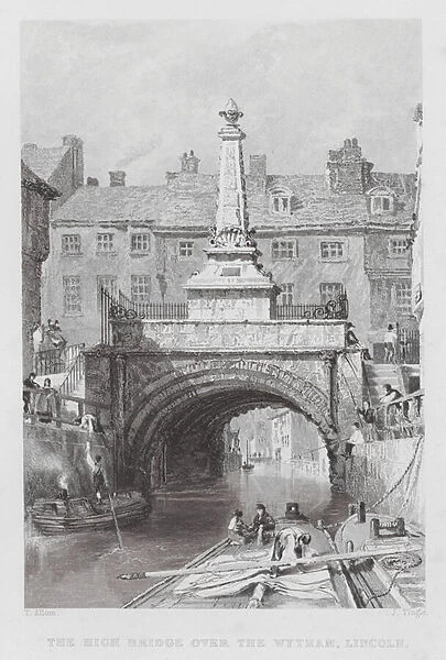 The High Bridge over the Wytham, Lincoln (engraving)