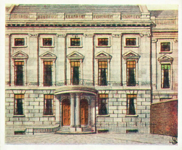 Historic Places from Dickens Classics: 58, Lincoln's Inn Fields, London (colour litho)