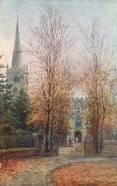 Holy Trinity Church, Stratford-on-Avon (colour litho)
