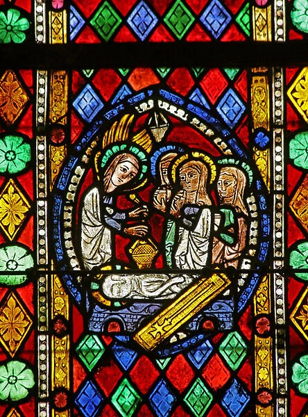 The Holy Women at the tomb of the Resurrection, 1310 (stained glass)