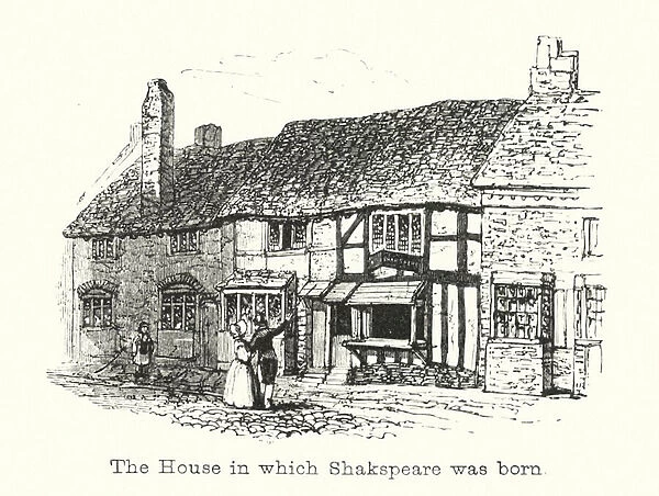 The House in which Shakspeare was born (engraving)