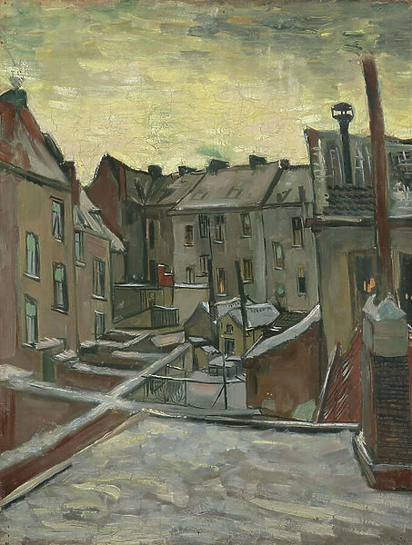 Houses seen from the back, 1885 (oil on canvas)