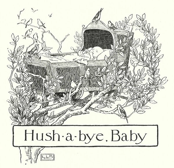 Hush-a-bye, baby, on the tree top (engraving)