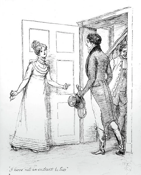 I have not an instant to lose, illustration from Pride & Prejudice
