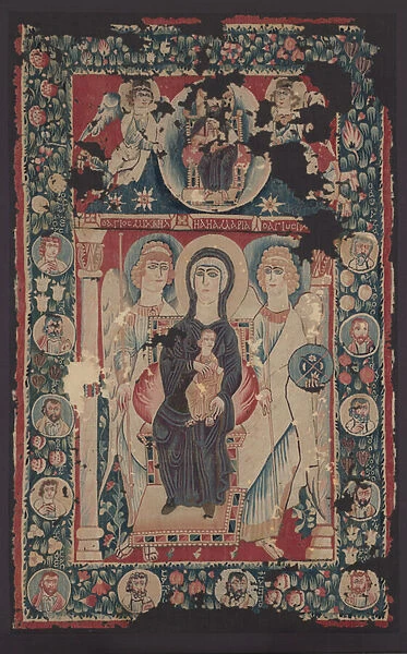 Icon of the Virgin & Child, 500s (slit-and dovetailed-tapestry weave, wool)