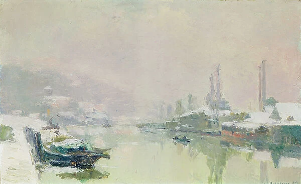 The Ile Lacroix under Snow, 1893 (oil on canvas)