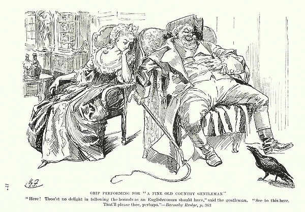 Illustration for Barnaby Rudge by Charles Dickens (litho)
