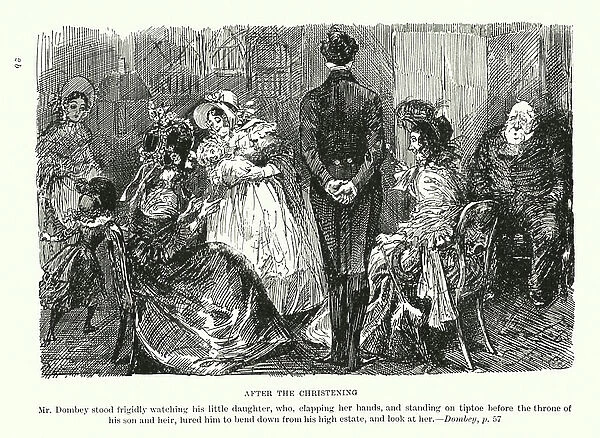 Illustration for Dombey and Son by Charles Dickens (litho)