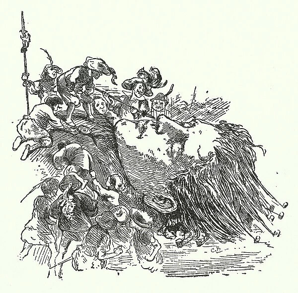 Illustration for Gulliver's Travels by Jonathan Swift (litho)