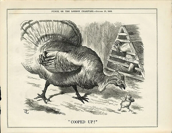 Illustration of John Tenniel (1820-1914) in Punch, 1889-10-26 - Turkey, Crete