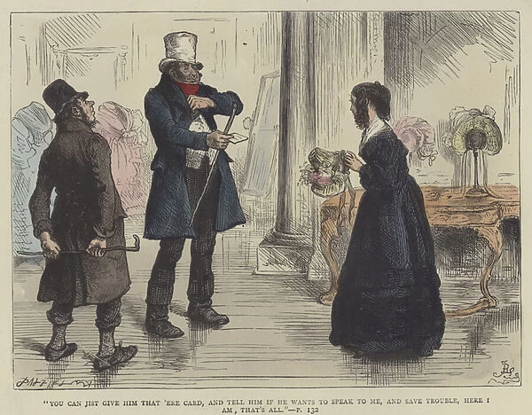Illustration for Nicholas Nickleby (coloured engraving)