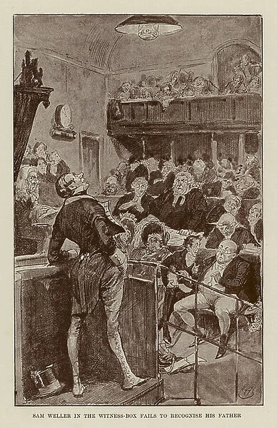 Illustration for Pickwick Papers by Charles Dickens (litho)
