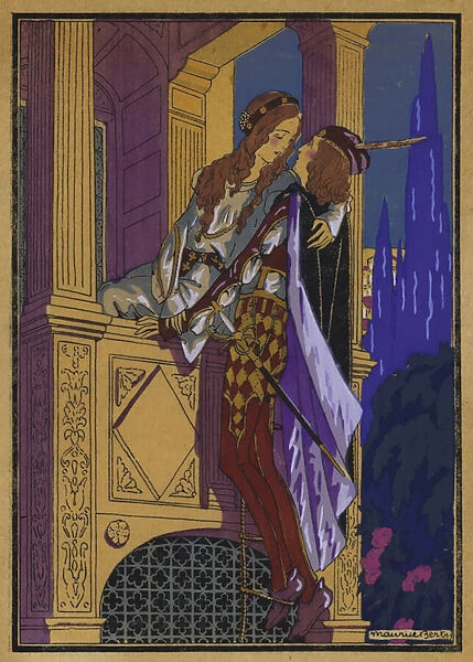 Illustration for Shakespeares Romeo and Juliet (colour litho)