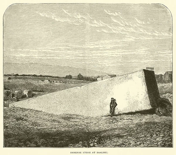 Immense Stone at Baalbec (engraving)