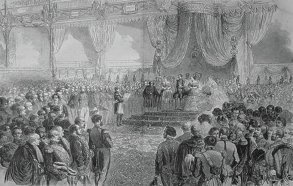 Inauguration ceremony for the opening of the Industrial Exhibition in Paris between 1844 to 1849