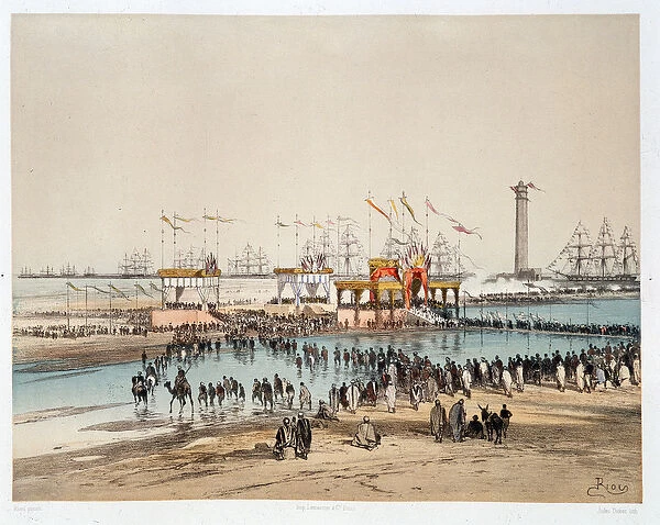 Inauguration of the Suez Canal in Port-Said (Port said) - in '