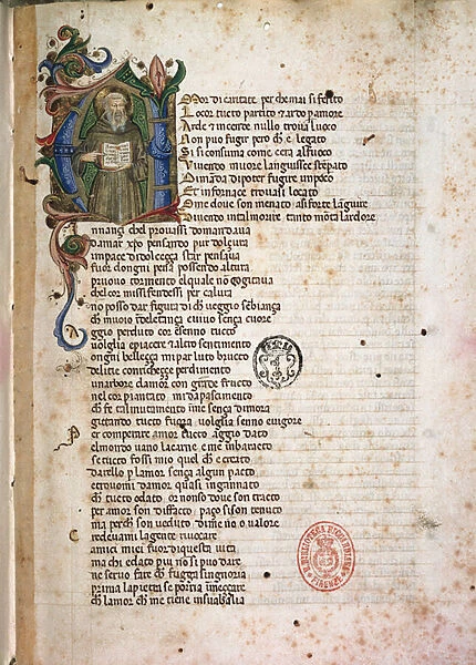 Incipit from Laudae. 15th century (Illuminated mannuscript)