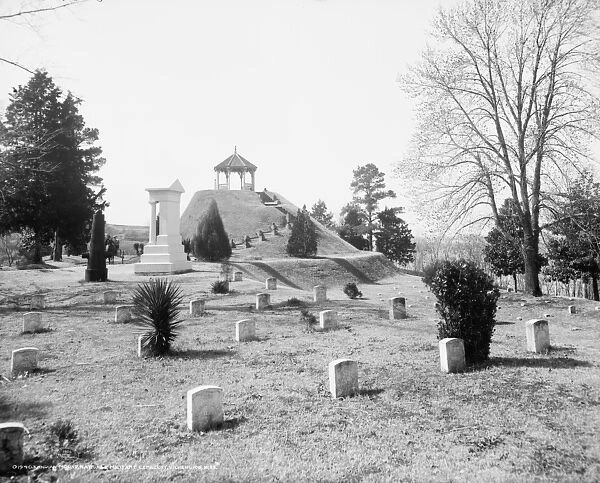 Indian mound, National Military Cemetery, Vicksburg, Mississippi, c. 1906 (b  /  w photo)