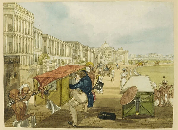 An Inexperienced Palanquin Rider, Tom Shaw Hiring a Palanquin on the Esplanade
