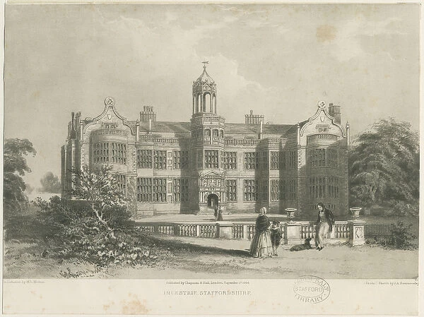 Ingestre Hall: lithograph, nd [c 1844] (print)