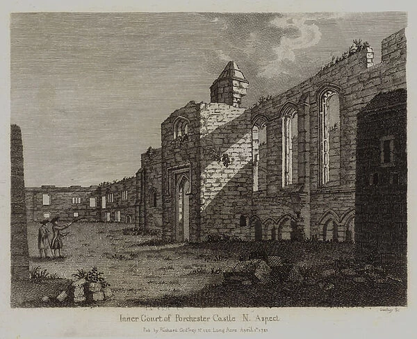 Inner Court of Porchester Castle N Aspect (engraving)