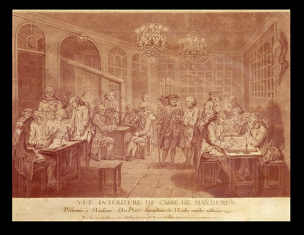 Interior of the Cafe Manouri, c. 1775 (red chalk on paper)