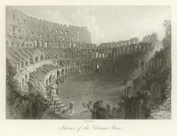 Interior of the Coliseum, Rome (engraving)