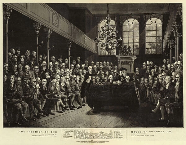 The Interior of the House of Commons, 1793 (engraving)