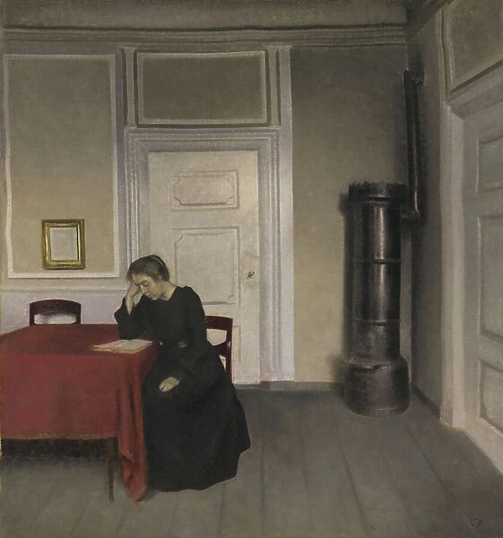 Interior with reading woman, 1902 (oil on canvas)