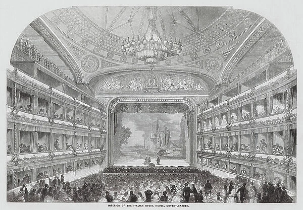 Interior of the Royal Opera House, Covent Garden, London (engraving)