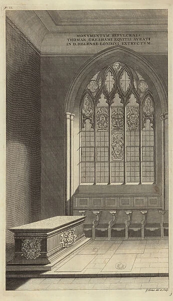 Interior of St Helens Bishopsgate (engraving)