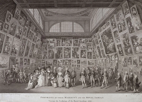 Interior view of Somerset House showing King George III (1738-1820)