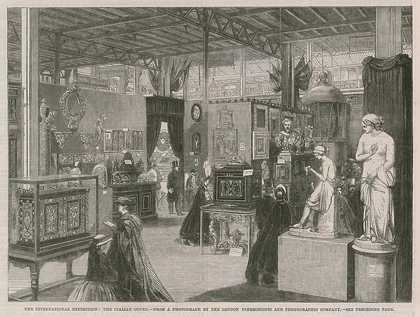 The International Exhibition; The Italian Court (engraving)
