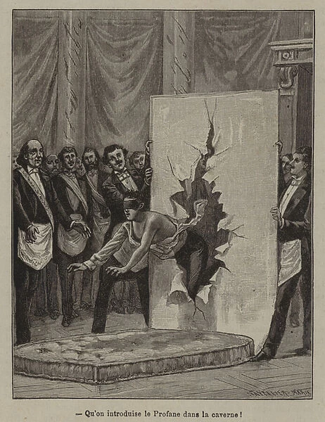 The introduction of the candidate into the cavern (engraving)
