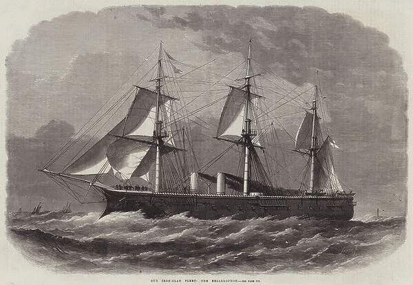 Our Iron-Clad Fleet, the Bellerophon (engraving)