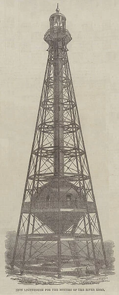 Iron Lighthouse for the Mouths of the River Ebro (engraving)