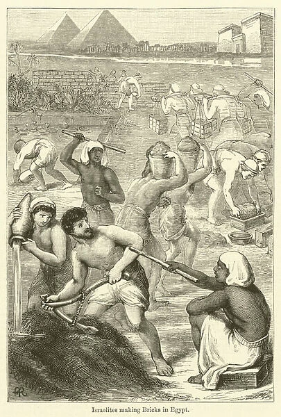 Israelites making Bricks in Egypt (engraving)