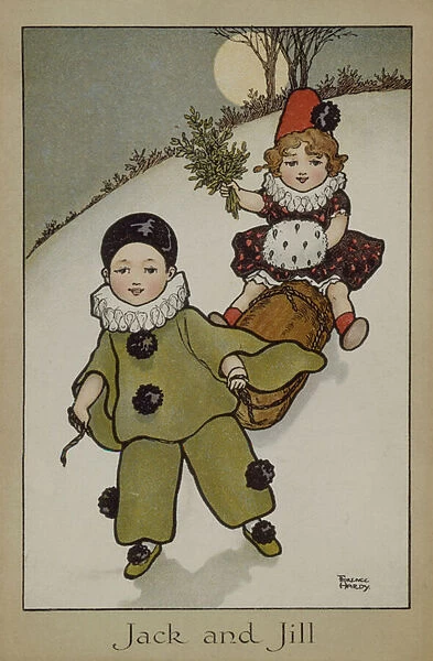 Jack and Jill, Victorian card