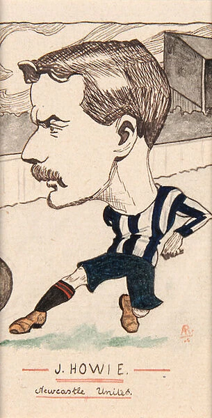 James Howie, Newcastle United (pen & ink on paper)