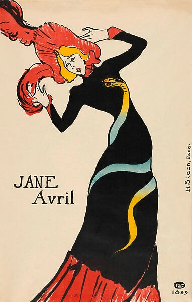 Jane Avril poster by Henri de Toulouse-Lautrec