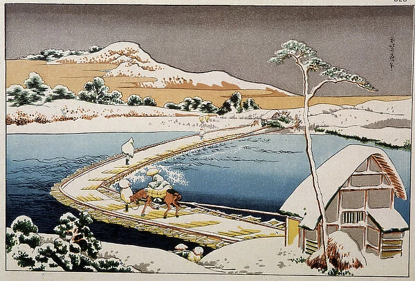 Japanese landscape - print by Hokusai (print)