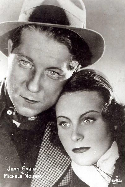 Jean Gabin and Michele Morgan in the film Quai des Brumes 1938 (b  /  w photo)